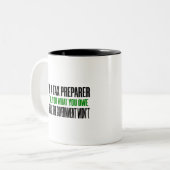 Tasse 2 Couleurs Saison de préparation fiscale de l'argent du gouve (Devant gauche)