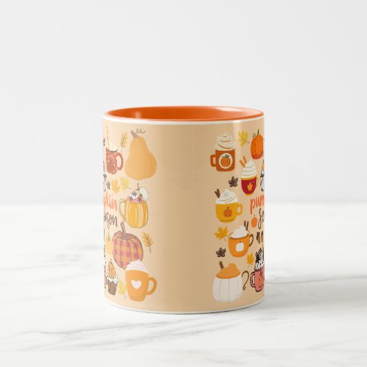 Tasse 2 Couleurs Saison épicée citrouille (Centre)