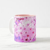 Tasse 2 Couleurs Sakura - fleurs de cerisier rêveuses (Devant gauche)