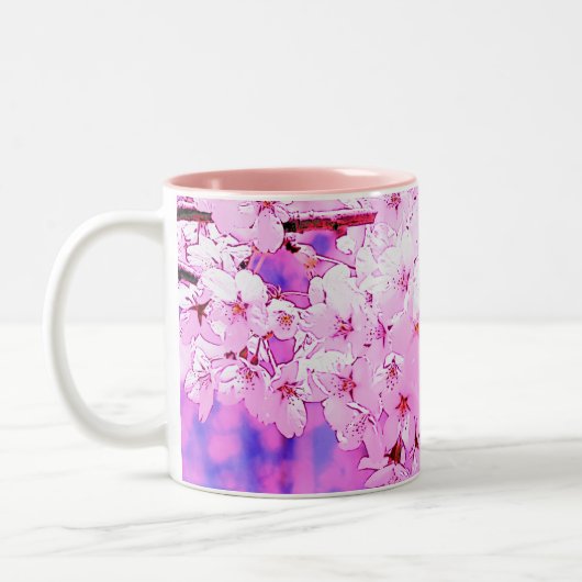 Tasse 2 Couleurs Sakura - fleurs de cerisier rêveuses (Gauche)