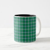 Tasse 2 Couleurs Salem Green and White Plaid (Devant droit)