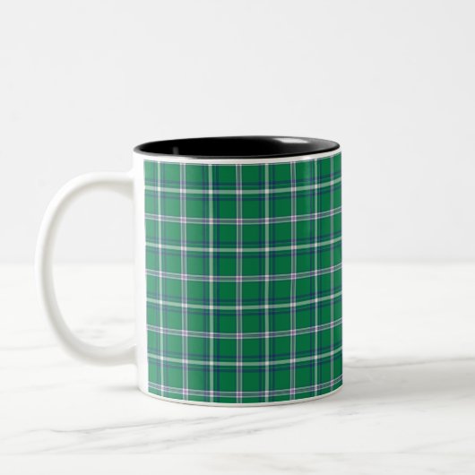 Tasse 2 Couleurs Salem Green and White Plaid (Gauche)