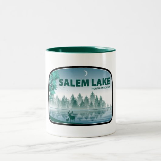 Tasse 2 Couleurs Salem Lake North Carolina Deer (Centre)