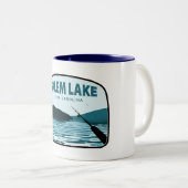Tasse 2 Couleurs Salem Lake North Carolina Fishing Rod (Devant droit)