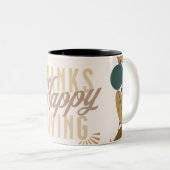 Tasse 2 Couleurs Salle de bain moderne Thanksgiving (Devant droit)