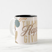 Tasse 2 Couleurs Salle de bain moderne Thanksgiving (Devant gauche)