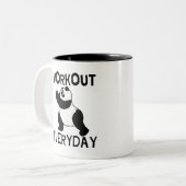 Tasse 2 Couleurs Salle De Fitness Panda (Devant gauche)
