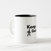 Tasse 2 Couleurs Salle de musculation Powerlifting Continuez (Devant gauche)