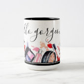 Tasse 2 Couleurs Salon de beauté personnalisé Cosmétique Maquillage (Centre)