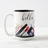 Tasse 2 Couleurs Salon de beauté personnalisé Cosmétique Maquillage (Gauche)