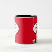 Tasse 2 Couleurs Salutation de Donald Trump - joyeux anniversaire - (Centre)