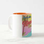 Tasse 2 Couleurs Salutations de Mexico Beach Floride (Devant gauche)