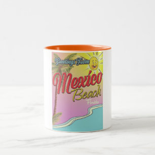 Tasse 2 Couleurs Salutations de Mexico Beach Floride