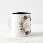 Tasse 2 Couleurs Salutations de Noël (Devant gauche)