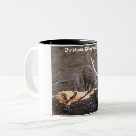 Tasse 2 Couleurs Salutations de Noël (Devant gauche)