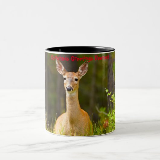 Tasse 2 Couleurs Salutations de Noël (Centre)