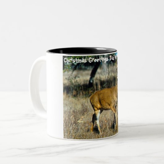 Tasse 2 Couleurs Salutations de Noël (Devant gauche)