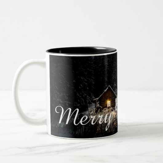 Tasse 2 Couleurs Salutations de Noël avec Witch House (Gauche)