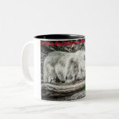 Tasse 2 Couleurs Salutations de Noël 'Mon Partenaire' , 'Alpha Homm (Devant gauche)