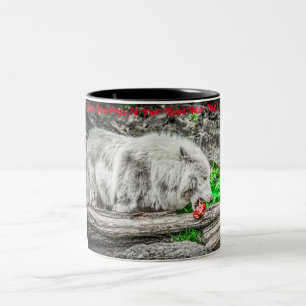 Tasse 2 Couleurs Salutations de Noël 'Mon Partenaire' , 'Alpha Homm