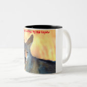 Tasse 2 Couleurs Salutations de Noël Mon Vieux Coyote (Devant droit)
