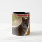 Tasse 2 Couleurs Salutations de Noël Mon Vieux Coyote (Centre)