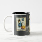 Tasse 2 Couleurs Salutations d'Halloween vintage (Gauche)
