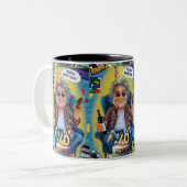 Tasse 2 Couleurs Salutations jusqu'à 40 ans (Devant gauche)