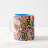 Tasse 2 Couleurs "Samba" Art Abstrait (Devant gauche)