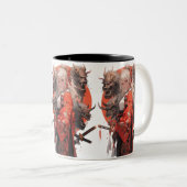 Tasse 2 Couleurs Samurai fille (Devant droit)