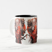 Tasse 2 Couleurs Samurai fille (Devant gauche)