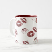 Tasse 2 Couleurs S'AMUSER ! Imprimantes Red Lipstick (Devant gauche)