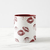 Tasse 2 Couleurs S'AMUSER ! Imprimantes Red Lipstick (Centre)