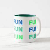 TASSE 2 COULEURS S'AMUSER, S'AMUSER, S'AMUSER (Devant droit)