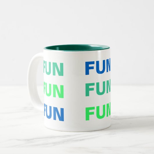 TASSE 2 COULEURS S'AMUSER, S'AMUSER, S'AMUSER (Devant gauche)
