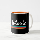 Tasse 2 Couleurs San Antonio Texas Fiesta Colonnes (Devant droit)