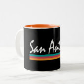 Tasse 2 Couleurs San Antonio Texas Fiesta Colonnes (Devant gauche)