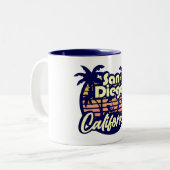 Tasse 2 Couleurs San Diego Californie (Devant gauche)