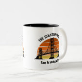 Tasse 2 Couleurs San Francisco Bridge Sunset Trier Souvenir (Devant droit)