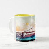Tasse 2 Couleurs San Francisco golden gate bridge. Les Etats-Unis, (Devant gauche)