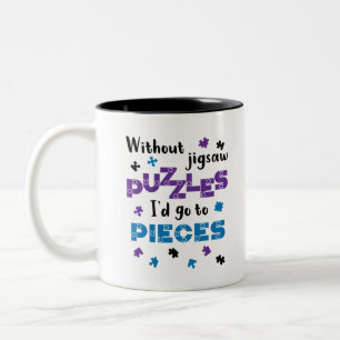 Tasse 2 Couleurs Sans Jigsaw Puzzles, j'irais aux morceaux