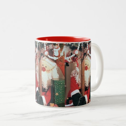 TASSE 2 COULEURS **SANTA CLAUS ADORABLE** NOËL (Devant droit)