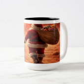 Tasse 2 Couleurs Santa Claus Explores Orange Planet (Devant droit)