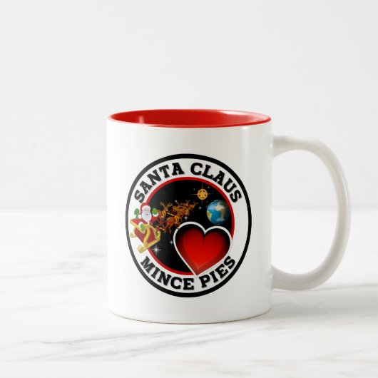 Tasse 2 Couleurs Santa Clause Love Mince Pies (Droit)