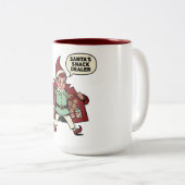 Tasse 2 Couleurs Santa's Snack Dealer Christmas Elf (Devant droit)
