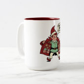 Tasse 2 Couleurs Santa's Snack Dealer Christmas Elf (Devant gauche)
