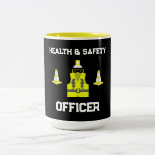 Tasse 2 Couleurs Santé Et Sécurité Drôle NEBOSH Officier Latt