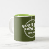 Tasse 2 Couleurs Santee River Caroline du Sud Kayaking (Devant gauche)
