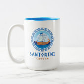 Tasse 2 Couleurs Santorin, Grèce Conception de navires grecs (Gauche)