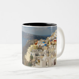 Tasse 2 Couleurs Santorin sous le soleil de l'après-midi
